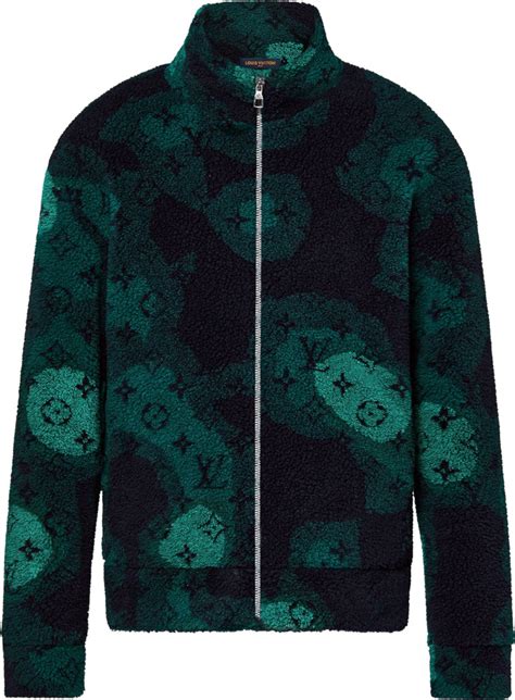 louis vuitton camo monogram fleece zip up jacket|monogram fleece jacket.